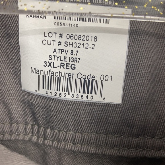 Lapco FR Men's Gray Button-Down Shirt size 3XL Front Pockets Flame Resistant - Picture 7 of 9